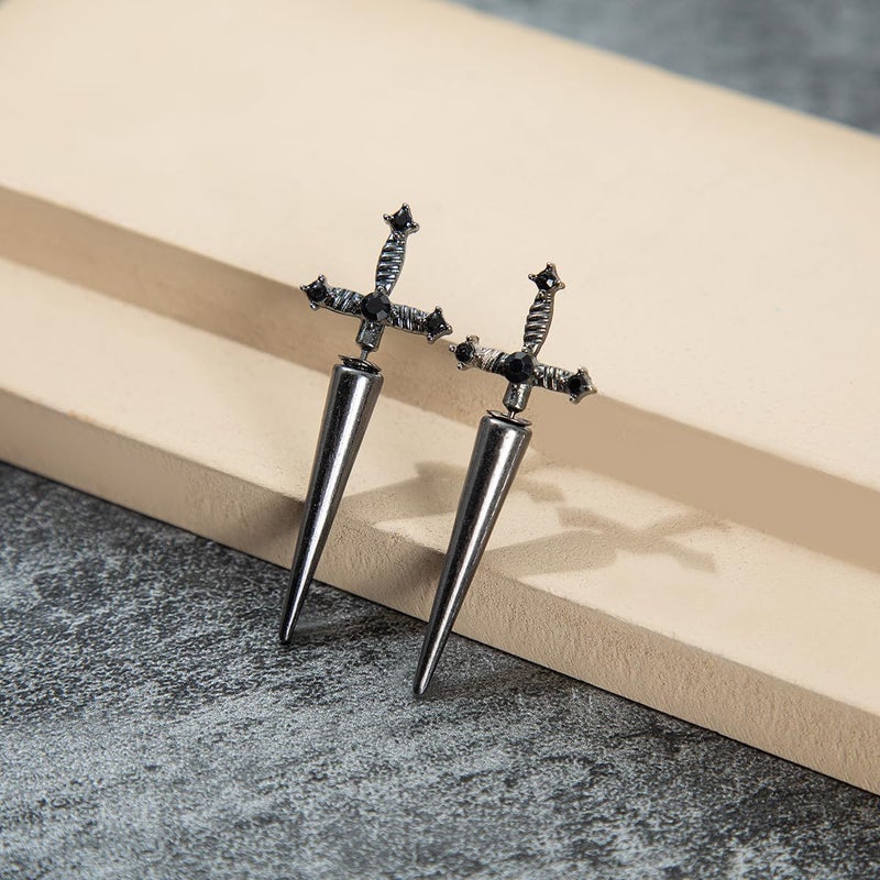 Joyline Goth Earrings for Women Men Dagger Sword Earrings Gothic Jewelry Vintage Punk Style Festival Valentine's Day Gifts Grunge Accessories - Image 2